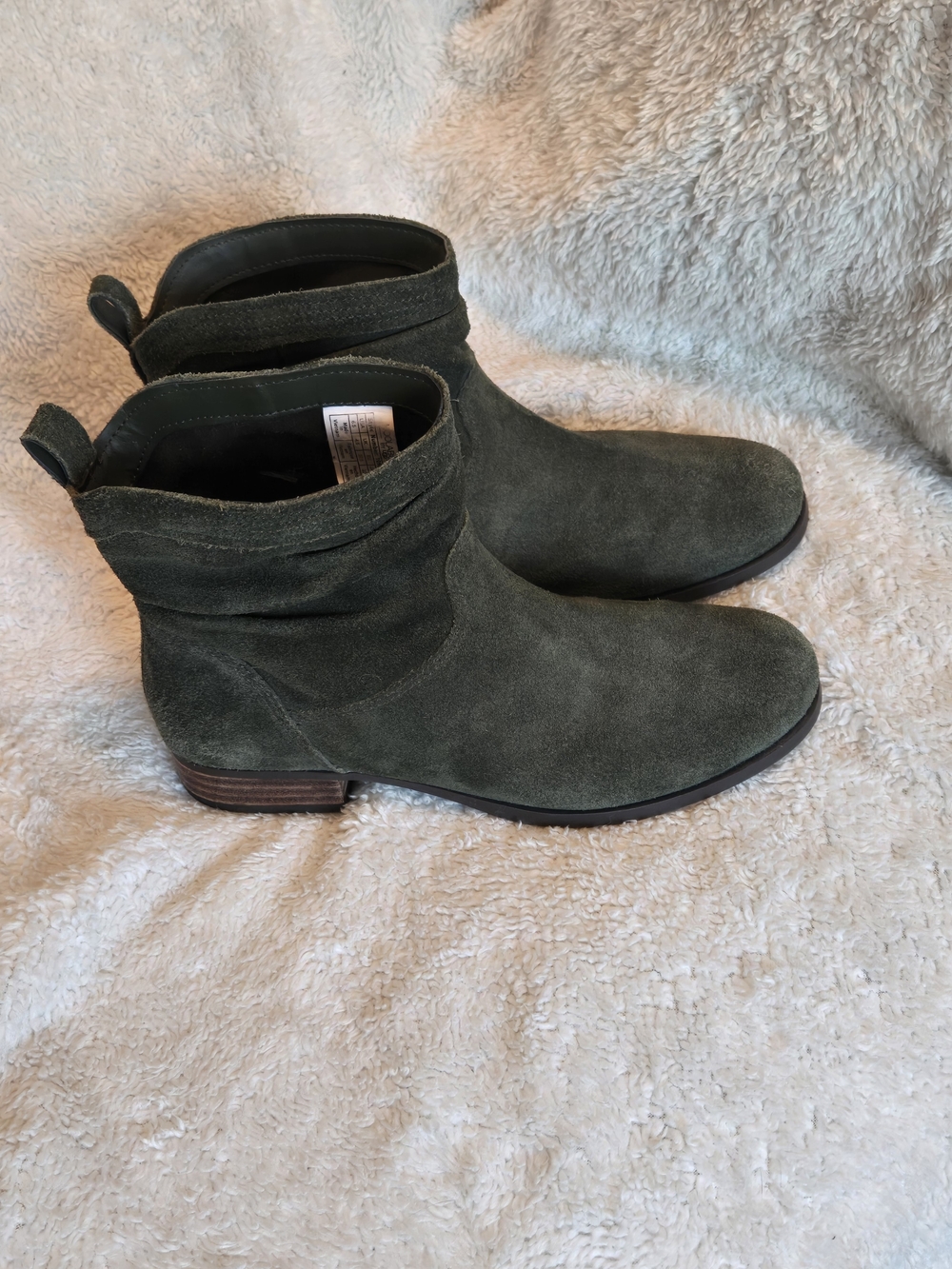 UGG Olive Green Suede Ankle Booties